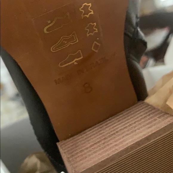 Madewell Genuine Leather Black Chunky Heel Ankle Booties - Picture 10 of 10